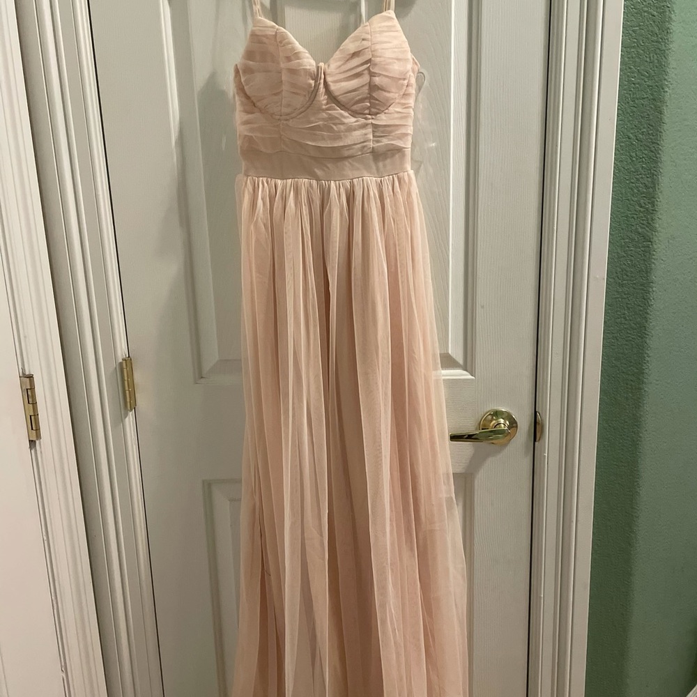 Floor length blush gown